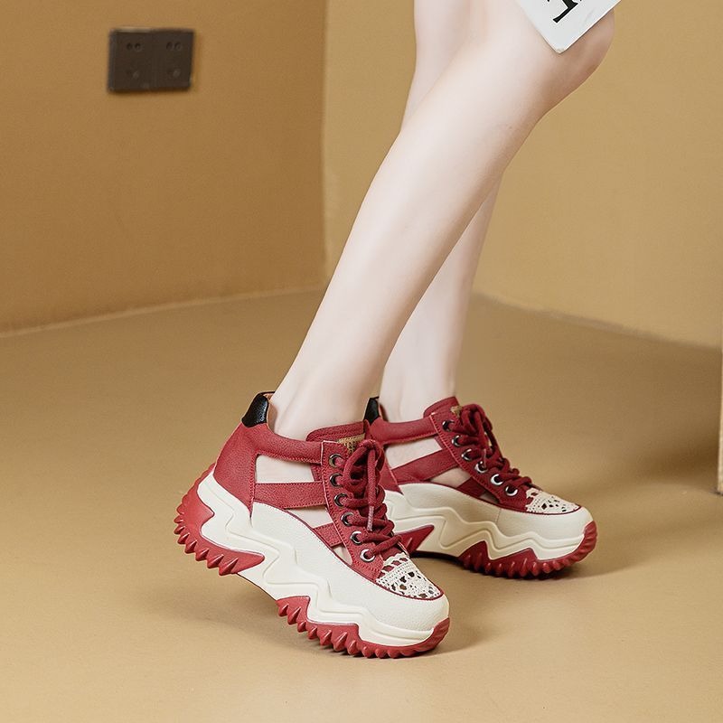 Women Shoes Store - Damen Chunky Plateau Dad Sneakers Farbblock