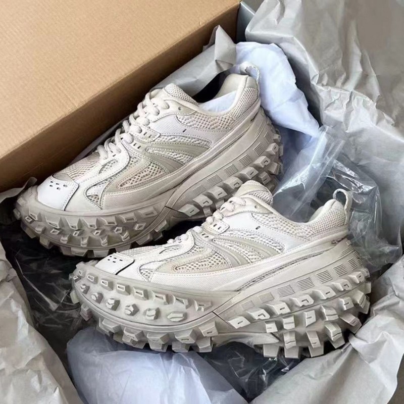 Women'S Shoes Paris - Paris Vintage Leder-Sneaker mit dicker Sohle