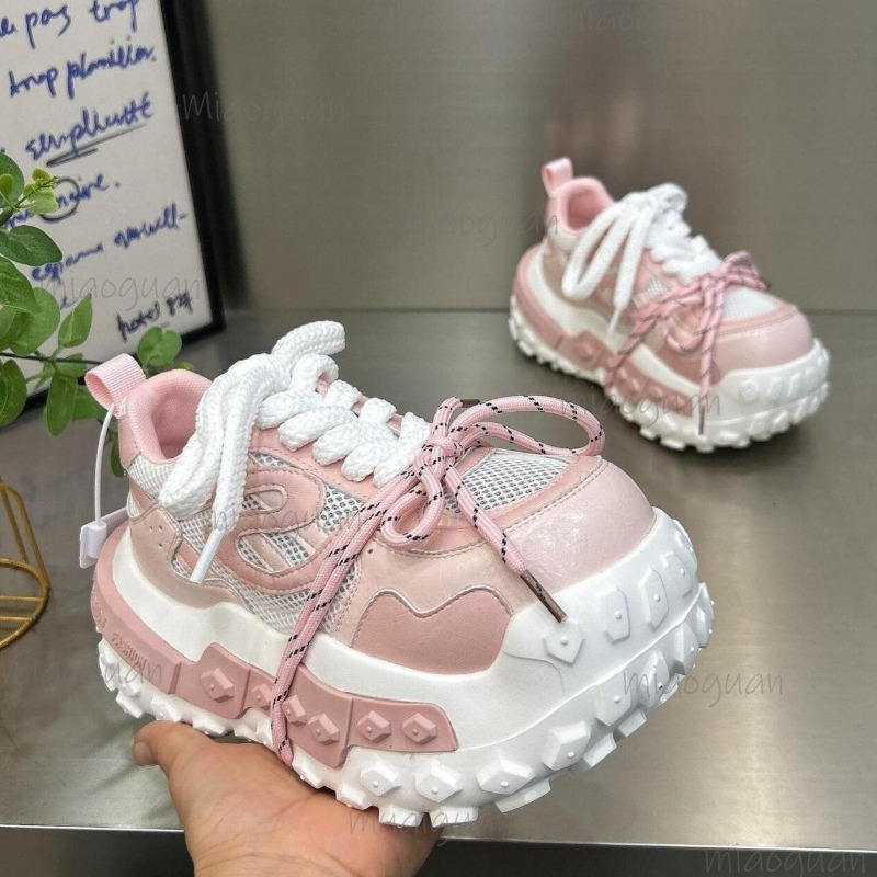 Women Shoes Store - Damen Chunky Platform Dad Sneakers Atmungsaktives