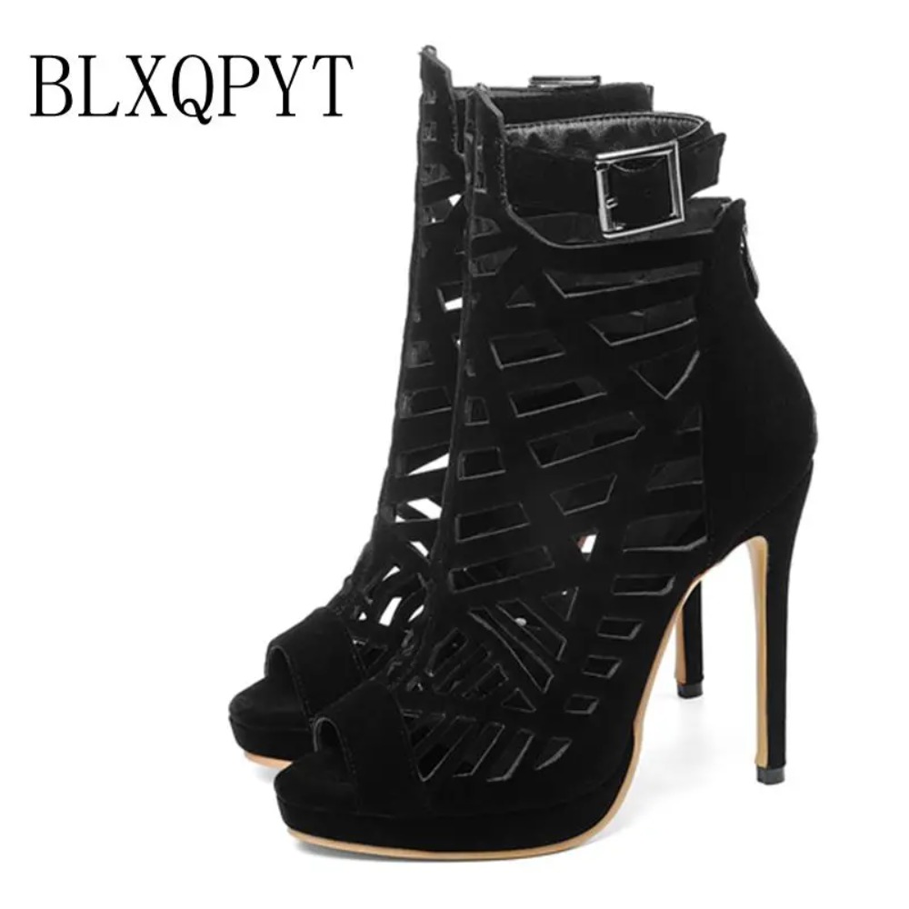 Peep Toe Heels - BLXQPY Super Große Größe 28-52 High