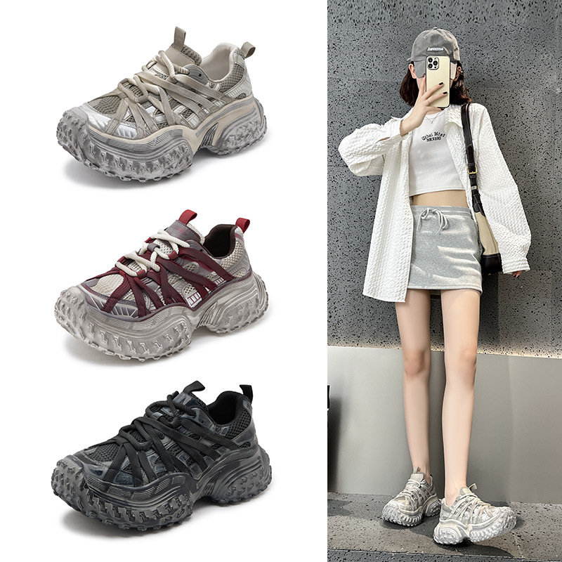 Women'S Shoes Paris - Damen-Papa-Schuhe 2025, Frühling, dicke Sohlen, Sport,