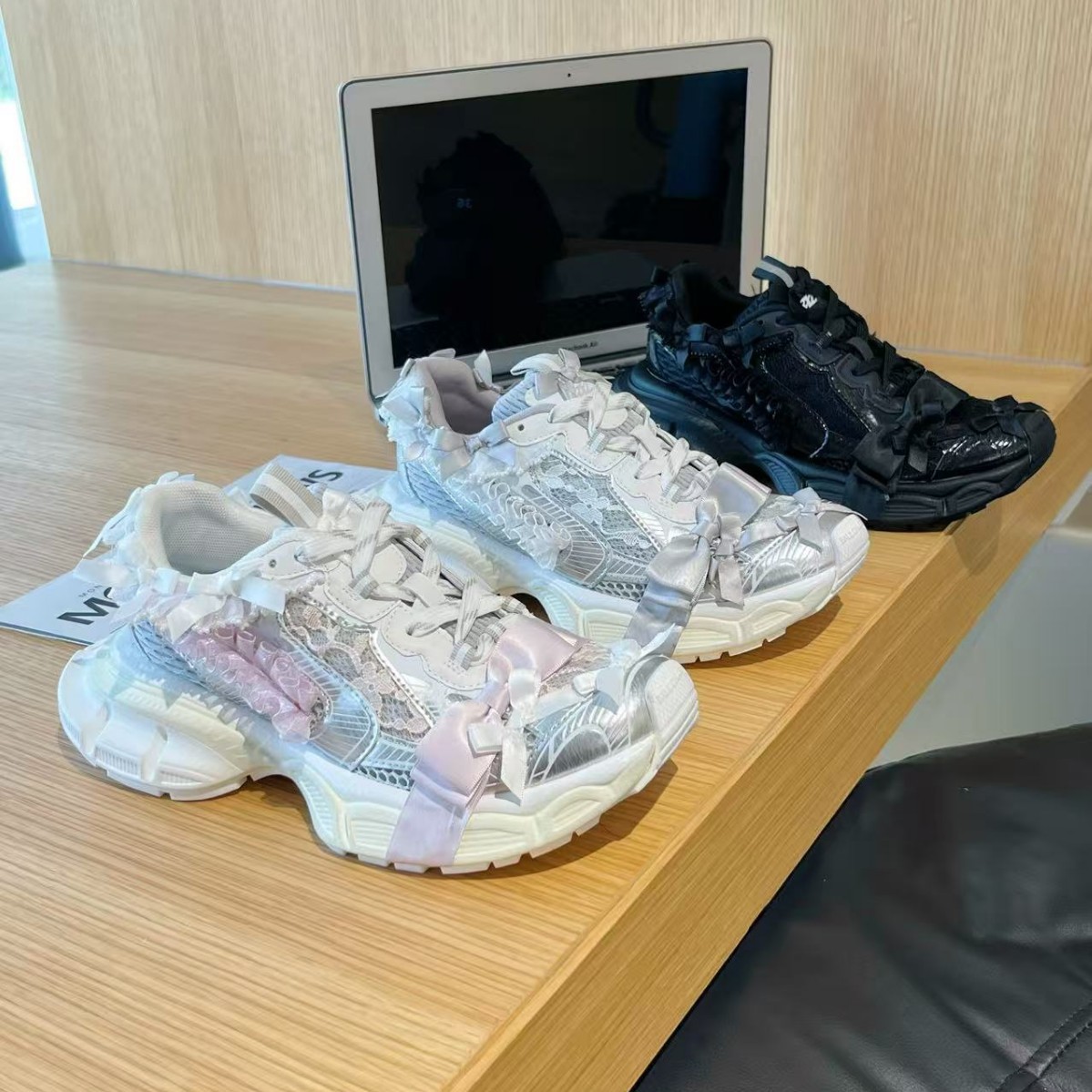 Women'S Shoes Paris - Sommer Erwachsene Mädchen Spitze Bogen Dicken