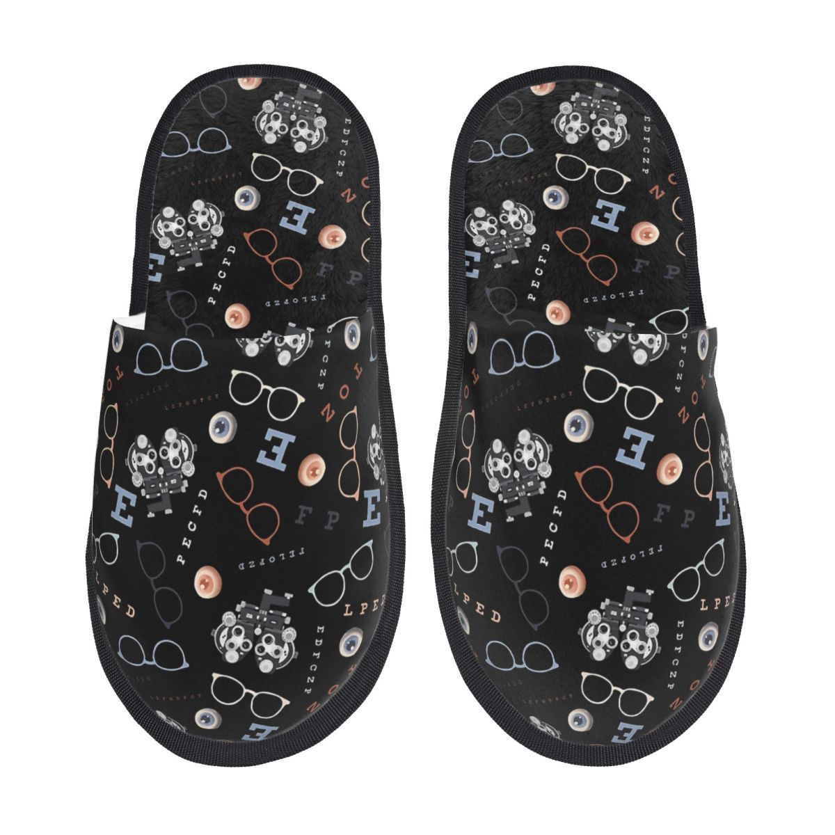 Women Shoes Chart Size - Individuell bedruckte Damen-Hausschuhe mit Snellen-Diagramm und