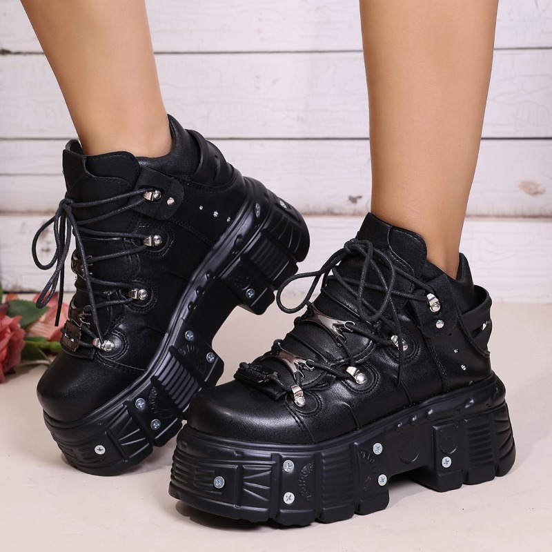 Women Shoes Store - Neue Damenschuhe im Punk-Stil mit Schnürung,