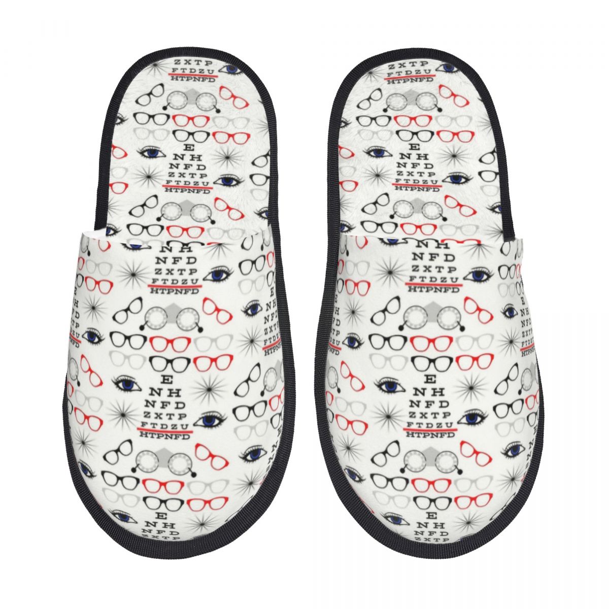 Women Shoes Chart Size - Personalisierte lustige Optiker- und Augenarzt-Hausschuhe aus