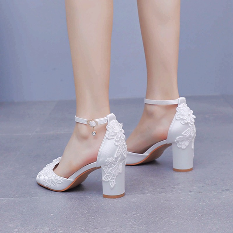 Damen-High-Heels aus weißer Se – Peep Toe Heels Bewertung und Preis