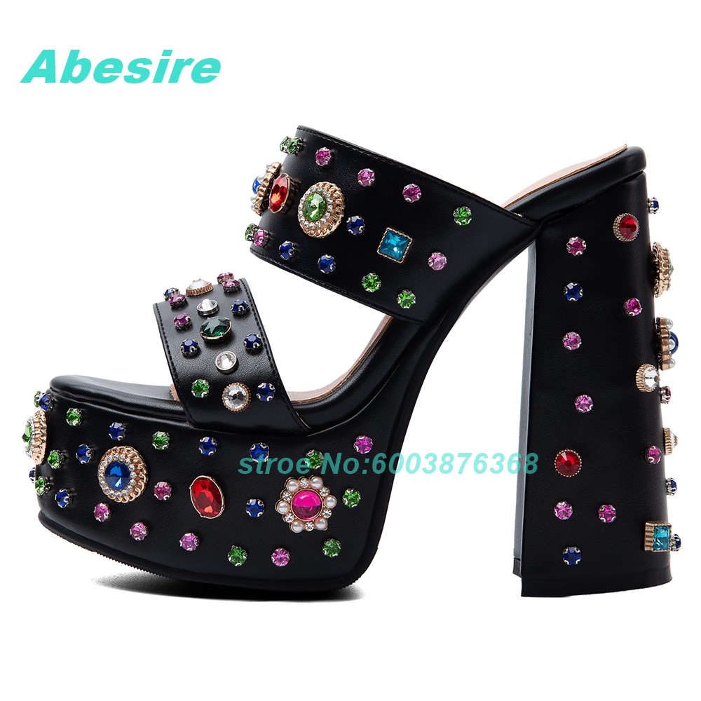 Mehrfarbige Strass-Sandalen mi – Peep Toe Heels Bewertung und Preis
