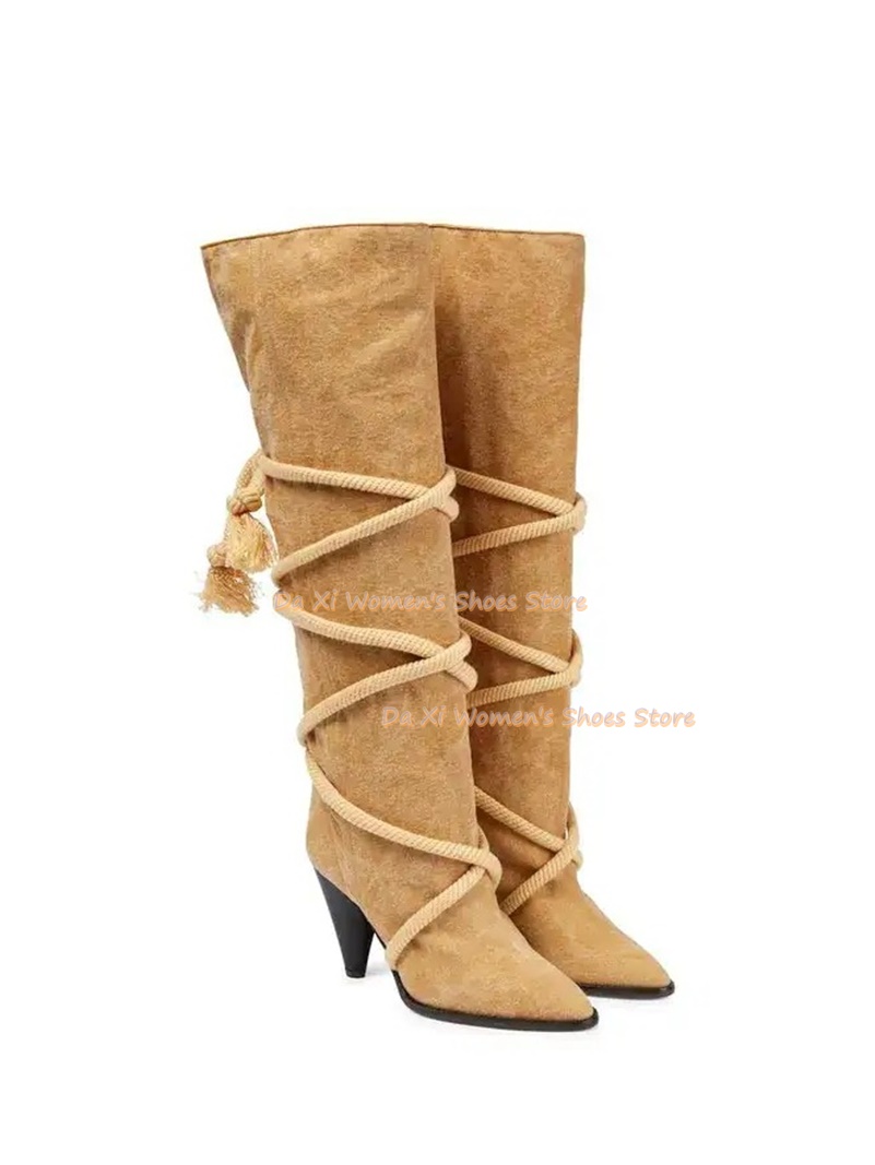 Khaki Wildlederimitat Kniehohe – Kids Shoes Women Bewertung und Preis