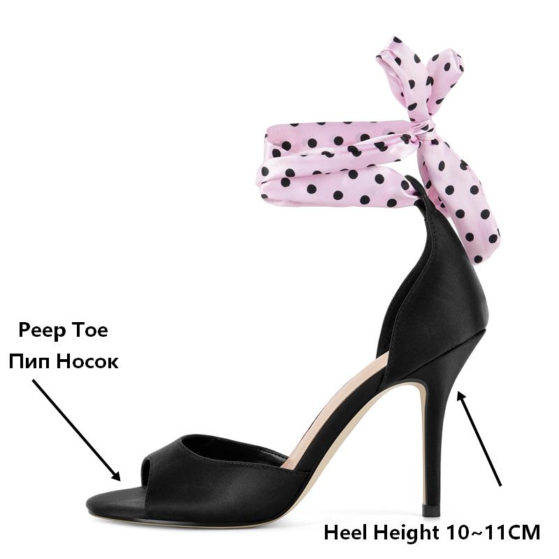 Onlymaker Polka Dot Satin High – Ribbon Tie Heel Bewertung und Preis