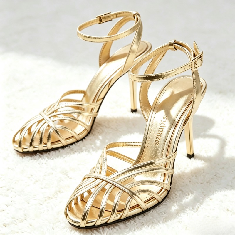 Sexy Gold Hohl Schmale Band Hi – Women Shoes Formal Bewertung und Preis