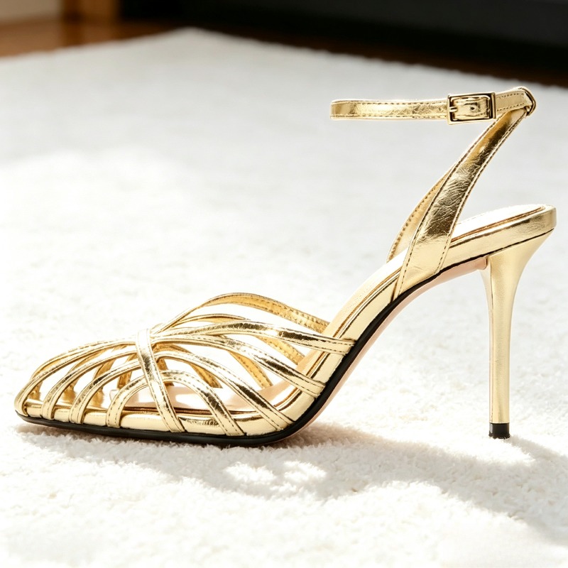 Sexy Gold Hohl Schmale Band Hi – Women Shoes Formal Bewertung und Preis